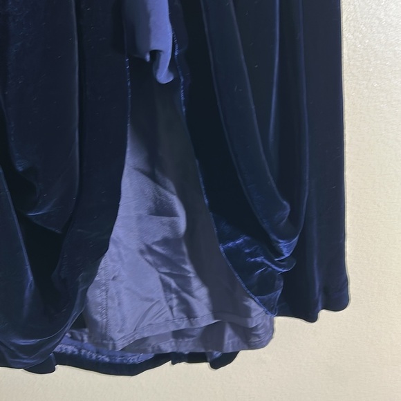 Midnight Blue Velvet Maxi Skirt - Picture 5 of 5